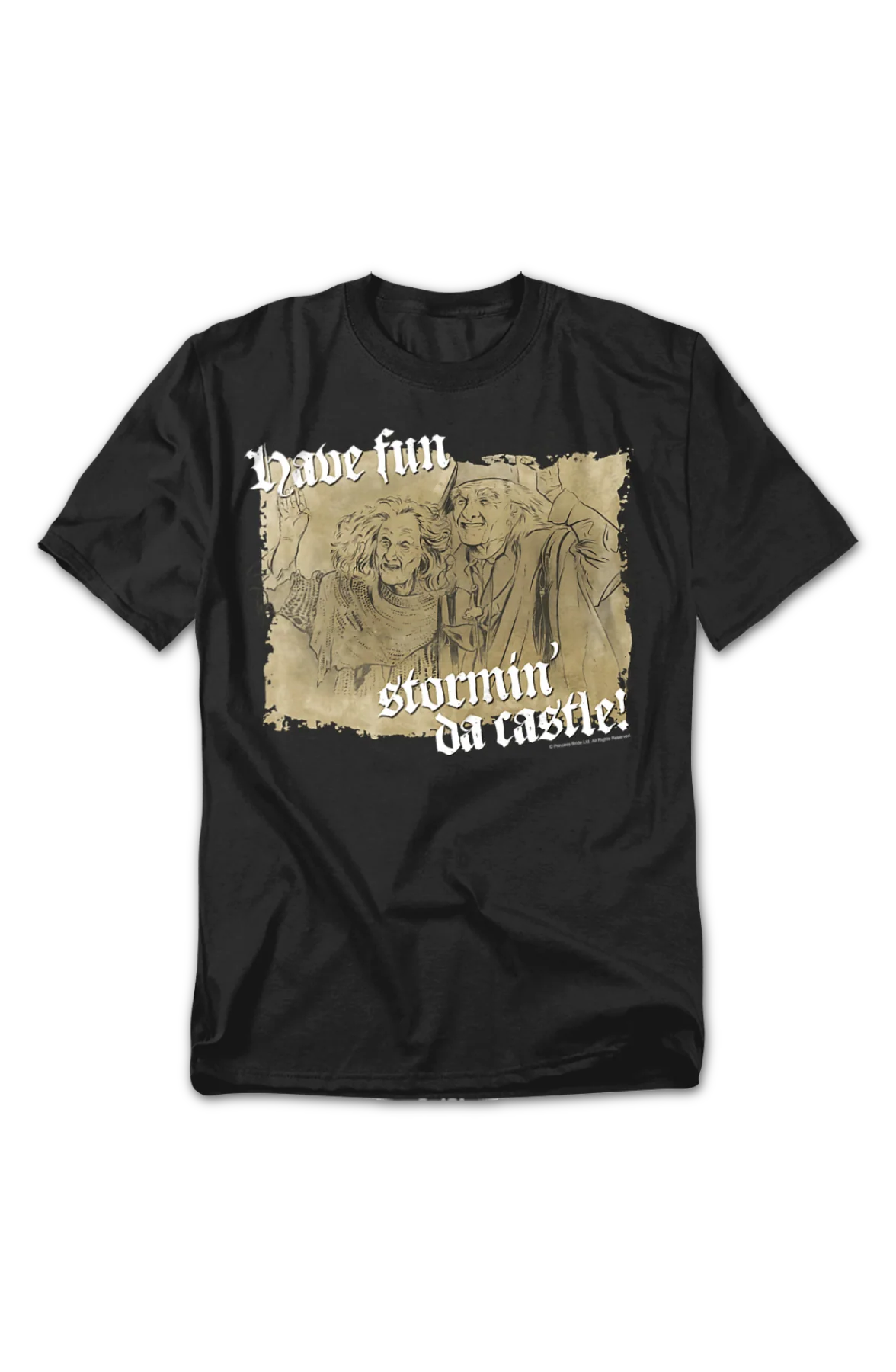 Have Fun Stormin' Da Castle Sketch Princess Bride T-Shirt - Image 2