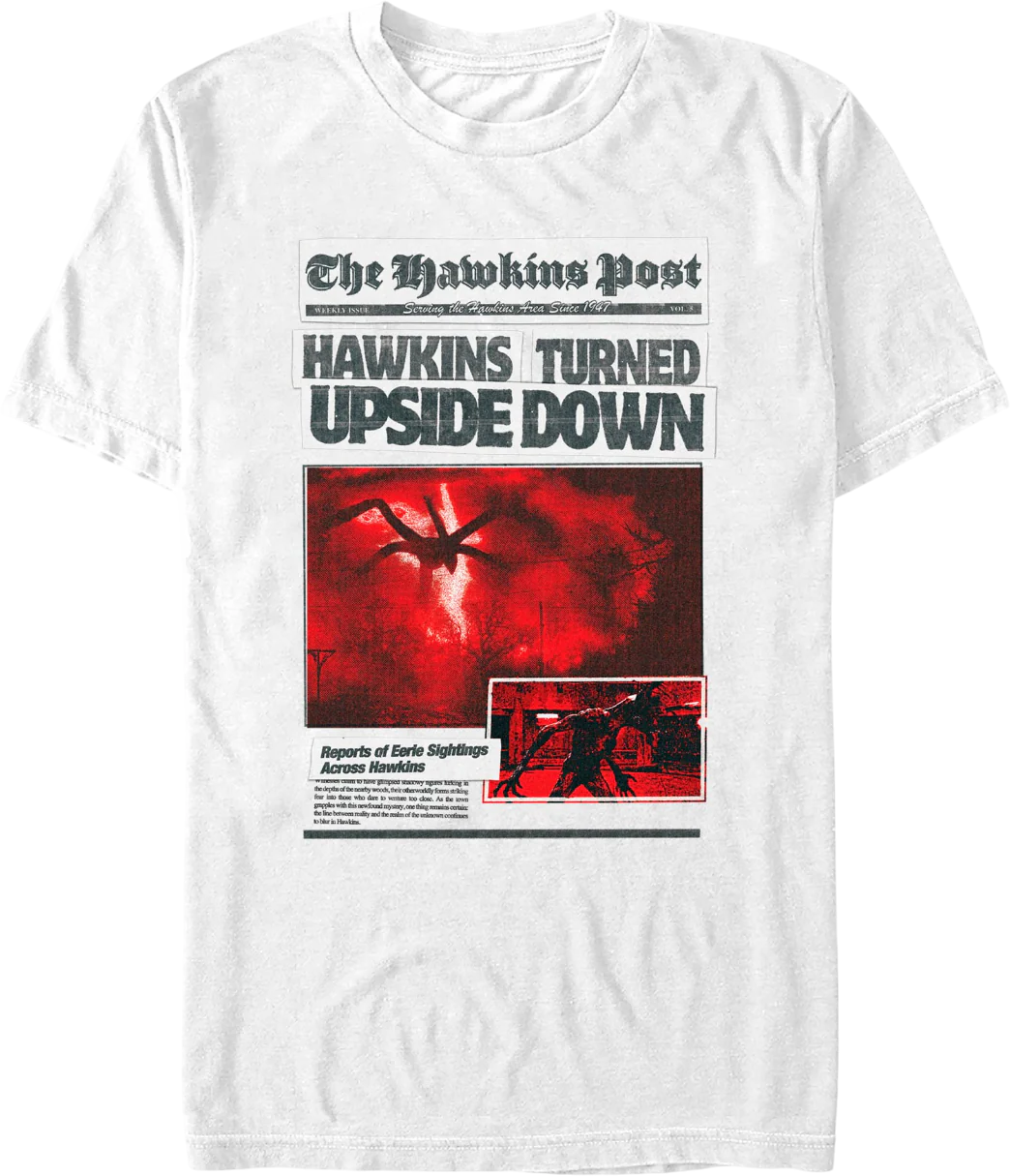 Hawkins Turned Upside Down Stranger Things T-Shirt