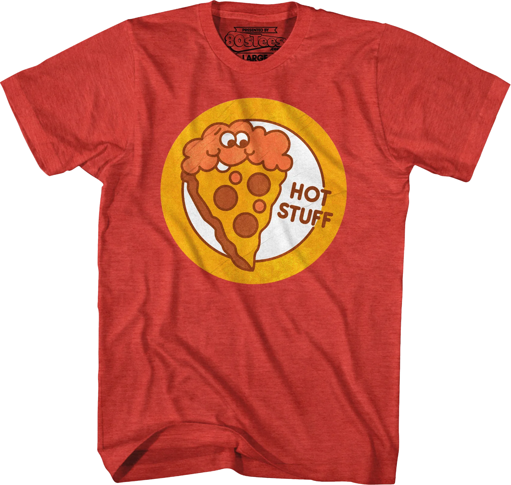 Hot Stuff Pizza Scratch & Sniff Sticker T-Shirt - Image 13
