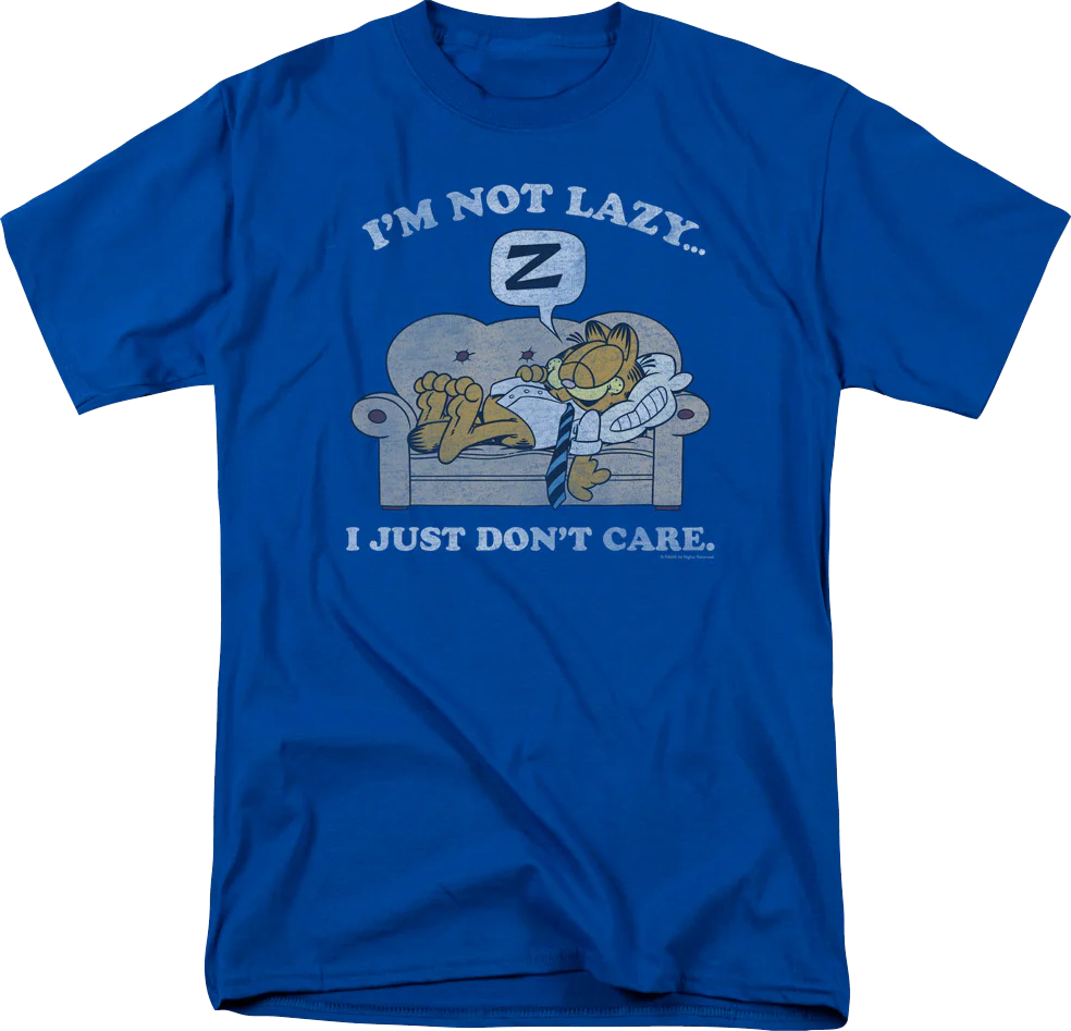 I'm Not Lazy I Just Don't Care Garfield T-Shirt