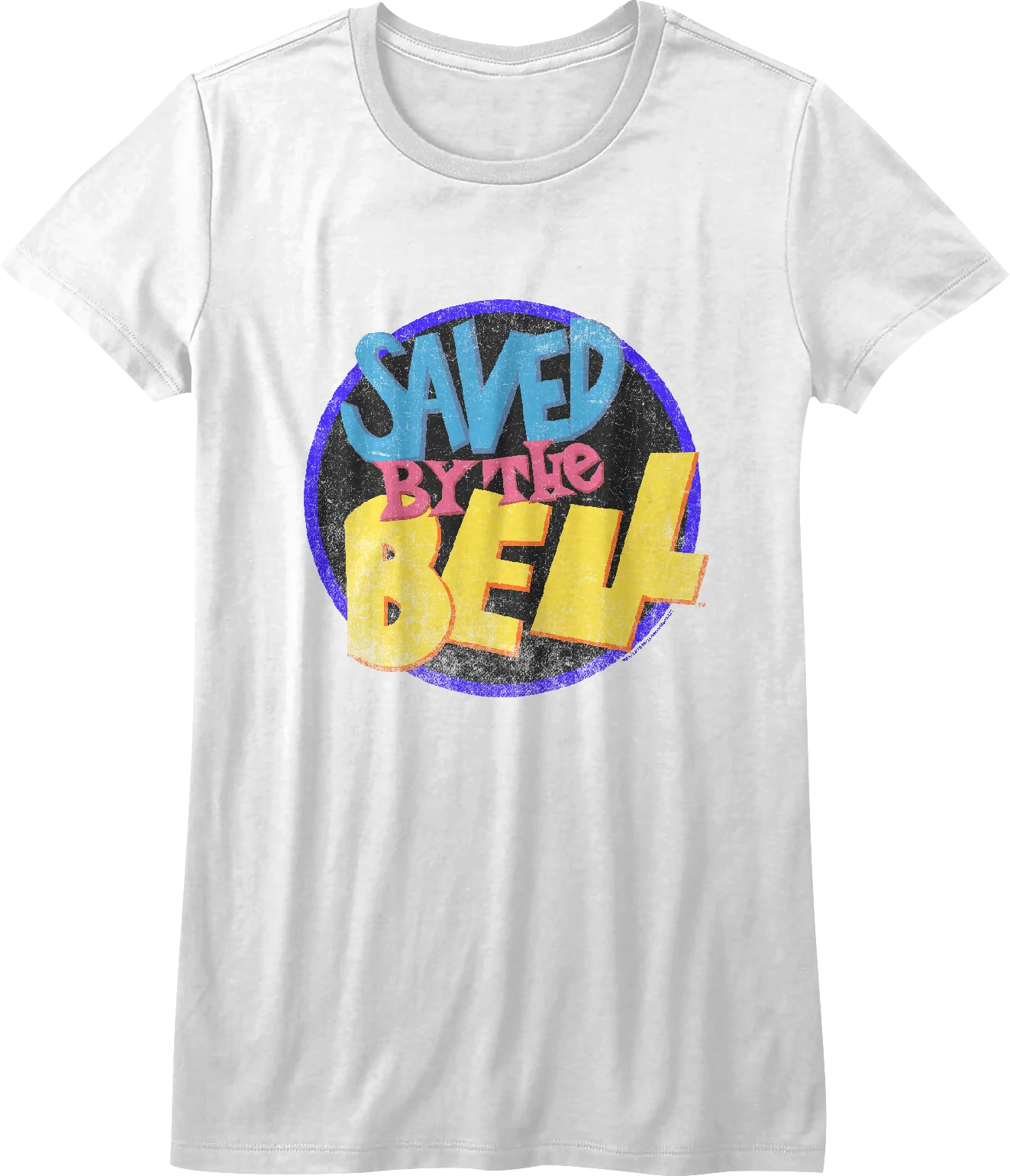 Ladies Distressed Logo Saved By The Bell Shirt