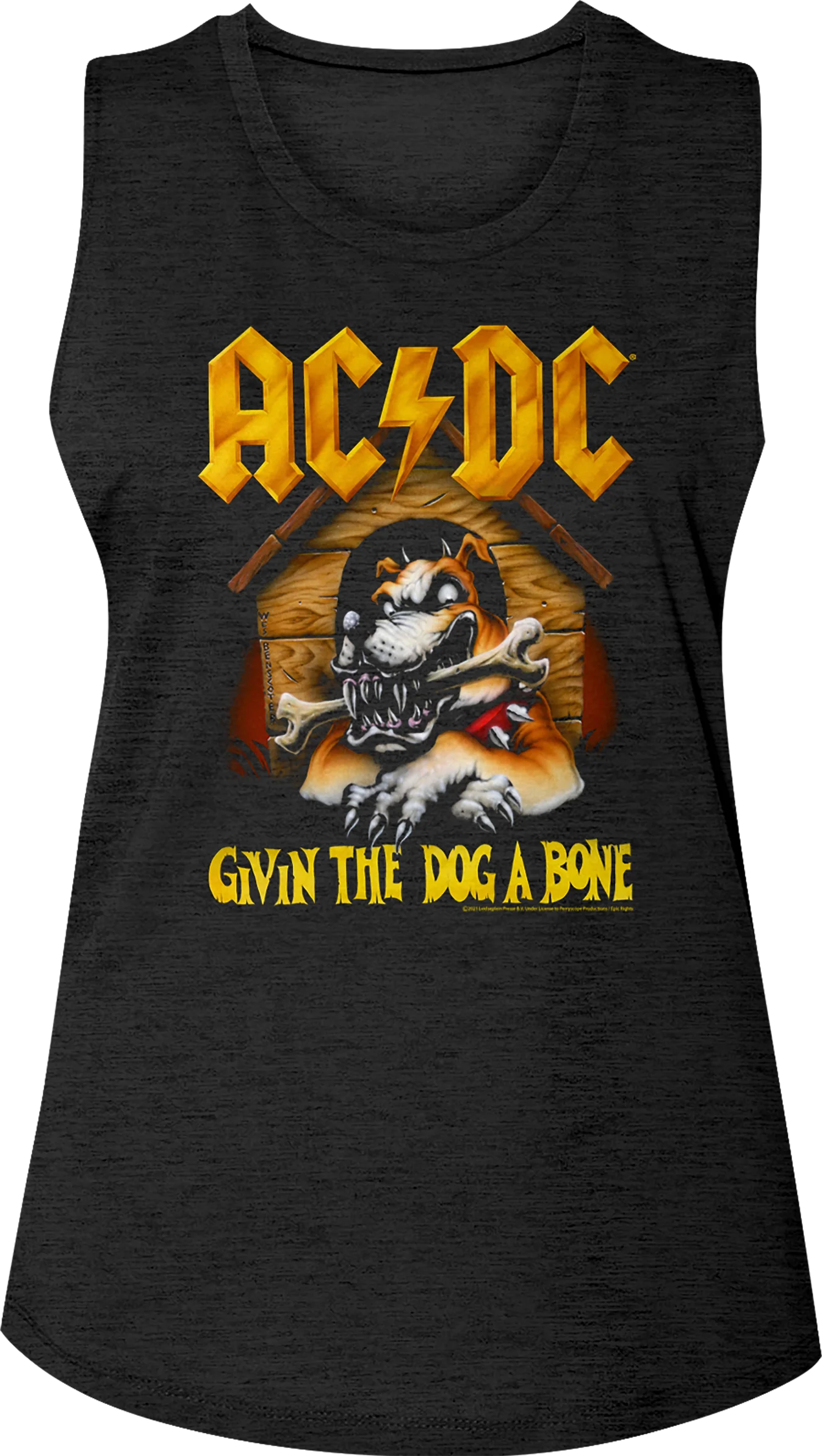 Ladies Givin The Dog A Bone ACDC Sleeveless Shirt