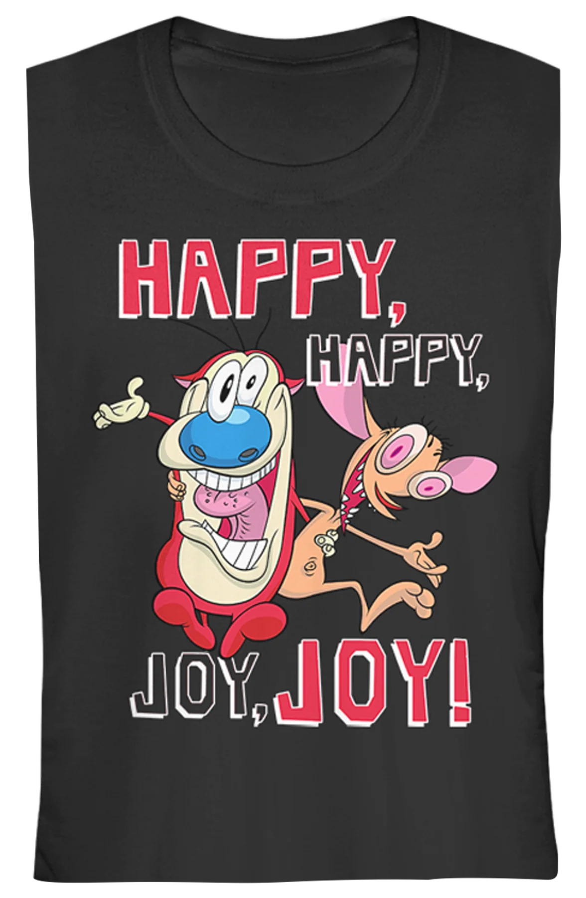 Ladies Happy Happy Joy Joy Ren and Stimpy Shirt - Image 2