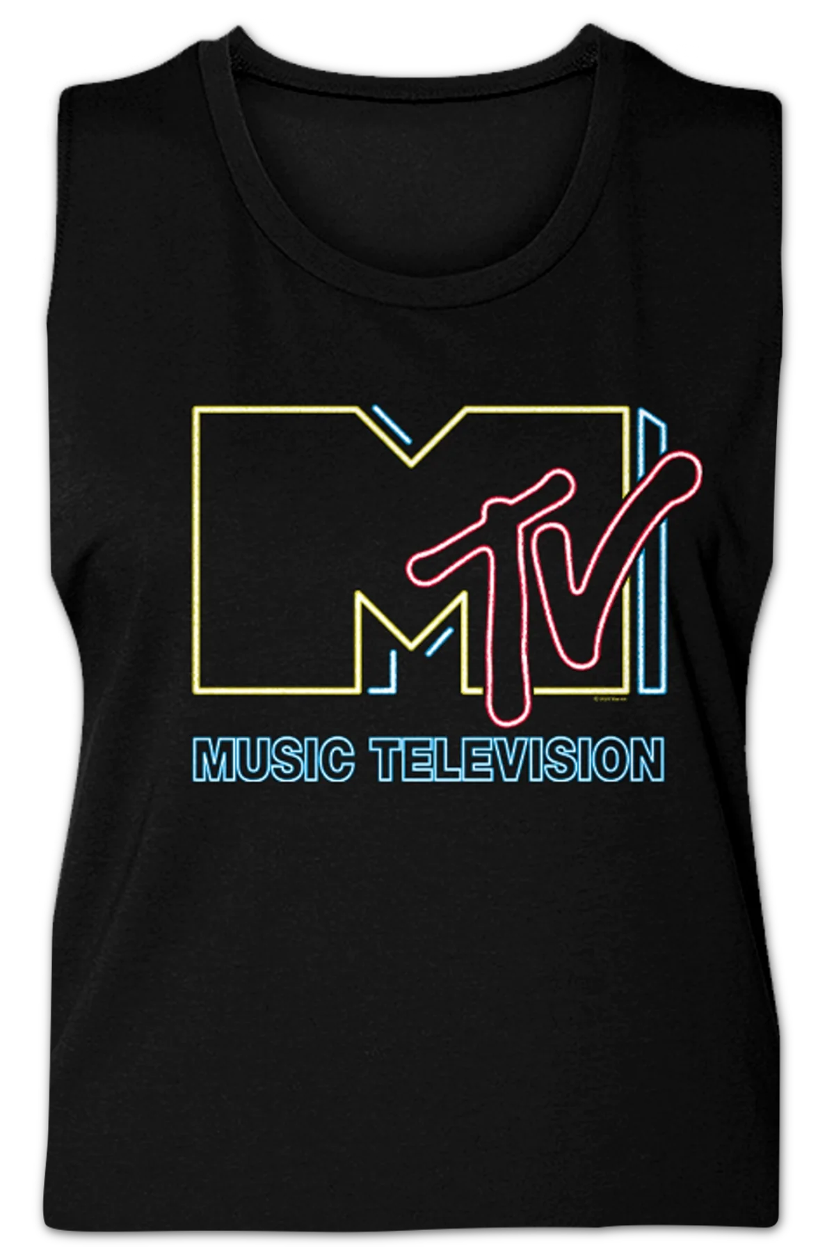 Ladies Neon Logo MTV Muscle Tank Top - Image 2