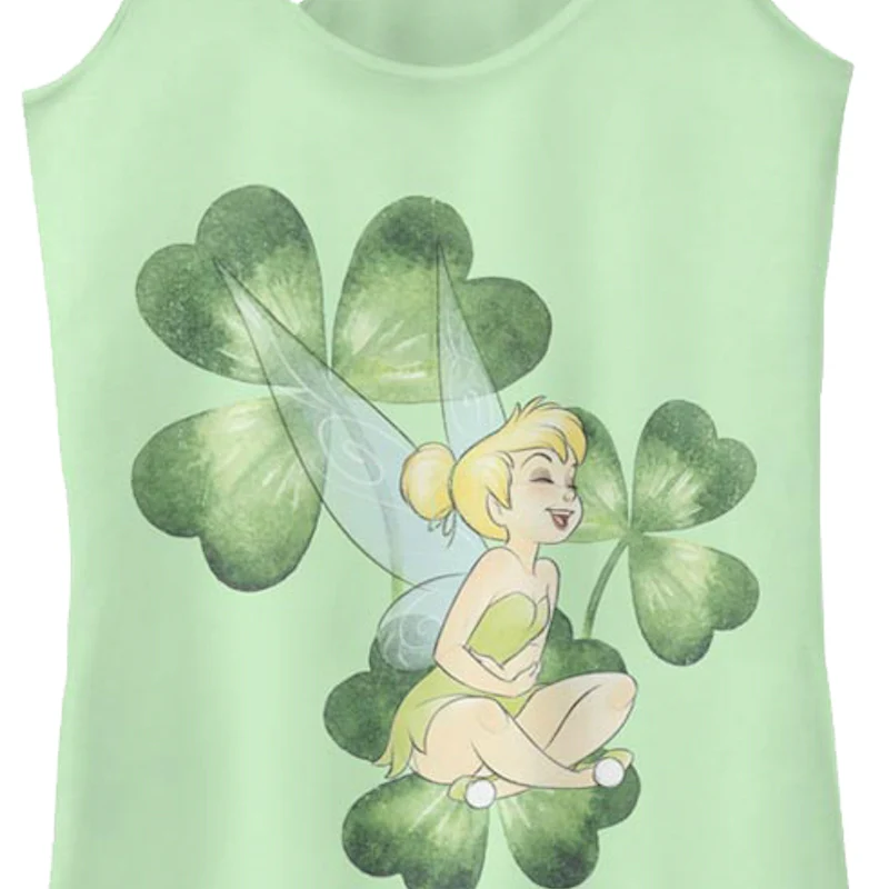 Ladies Tinker Bell St. Patrick's Day Disney Racerback Tank Top - Image 2