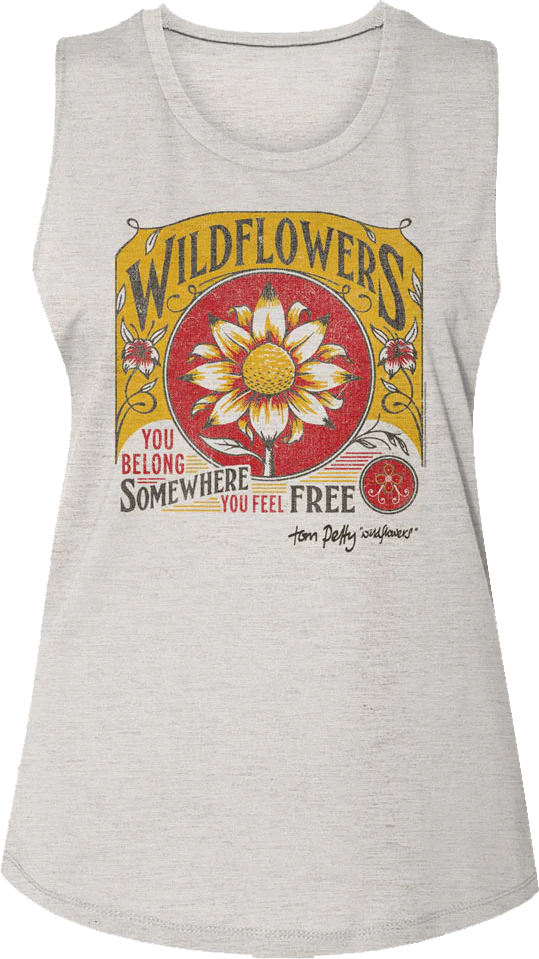 Ladies Wildflowers Tom Petty Sleeveless Shirt