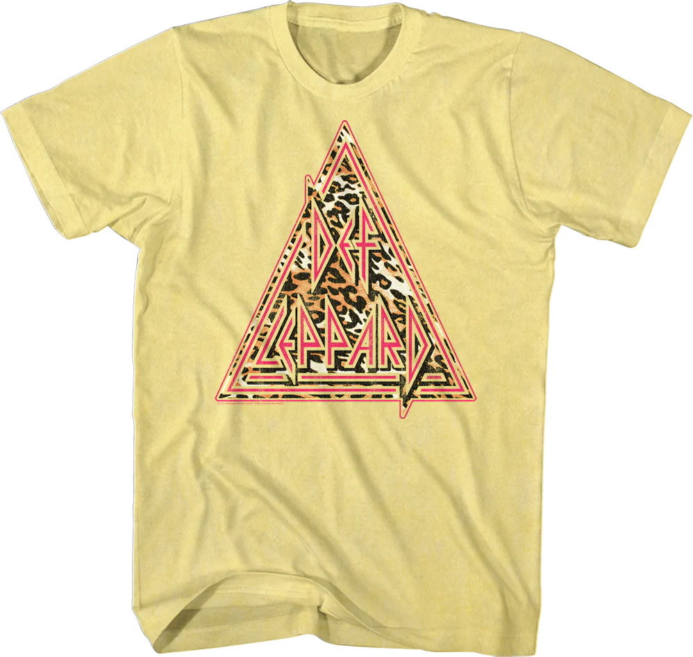 Leopard Print Triangle Def Leppard T-Shirt