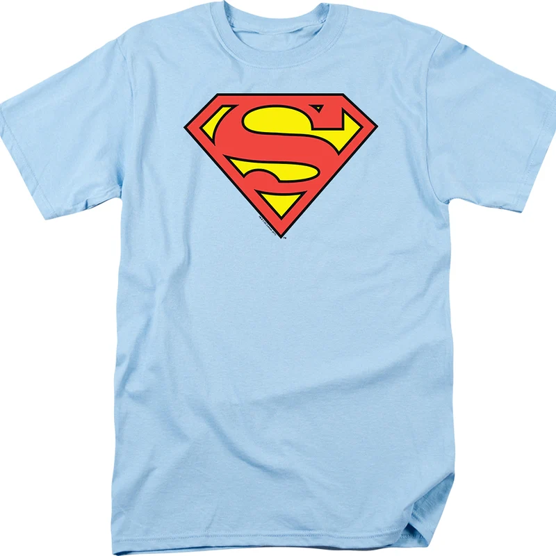 Light Blue Superman Logo Shirt