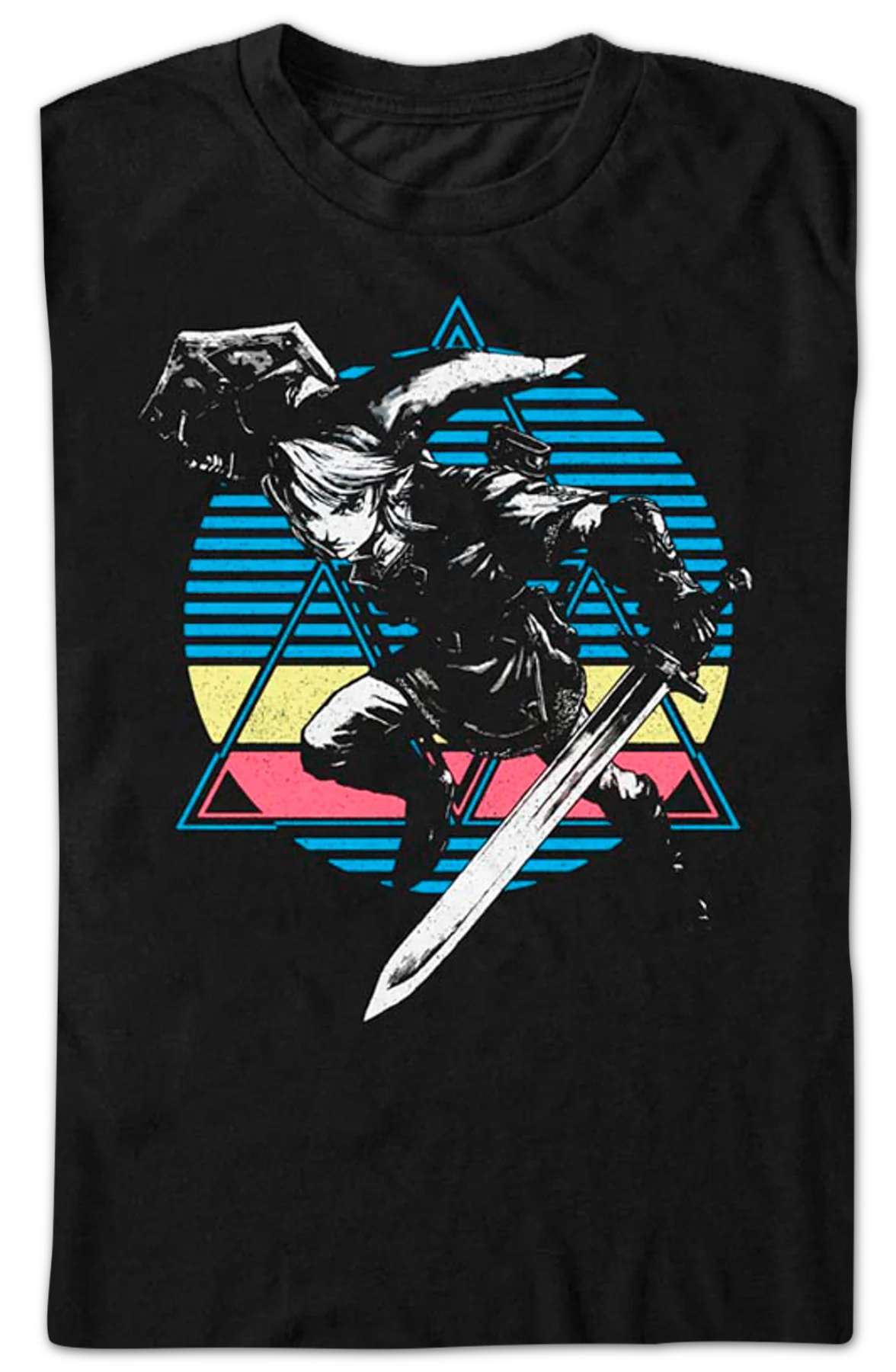 Link Retro Sunset Legend of Zelda Nintendo T-Shirt - Image 2