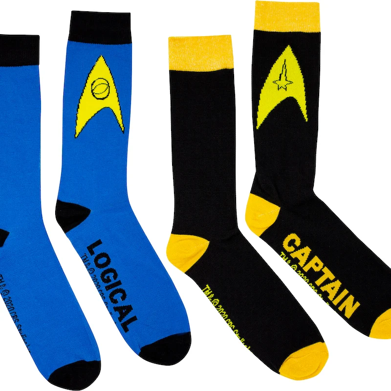 Logical and Captain 2-Pack Star Trek Socks