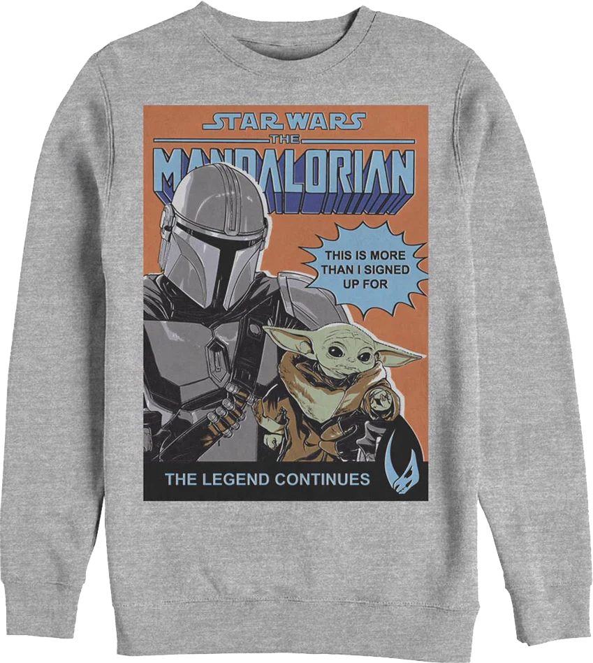 Mandalorian Legend Continues Comic Book Cover Star Wars Sweatshirt