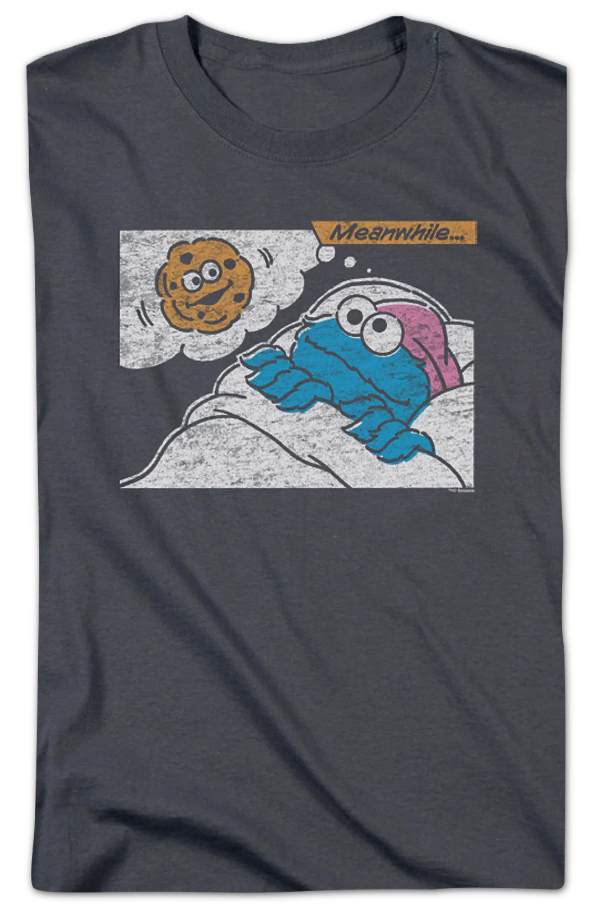Meanwhile Cookie Monster Sesame Street T-Shirt - Image 2