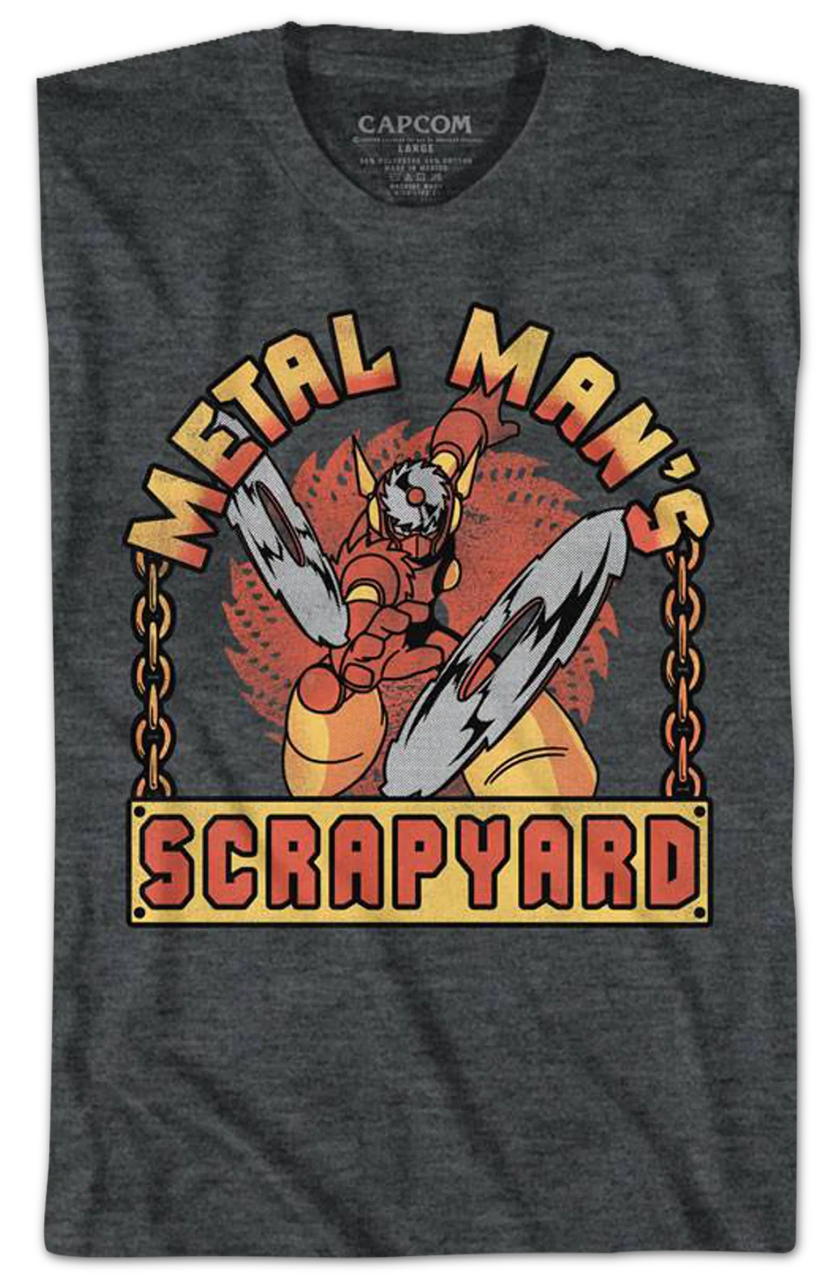 Metal Man's Scrapyard Mega Man T-Shirt - Image 2
