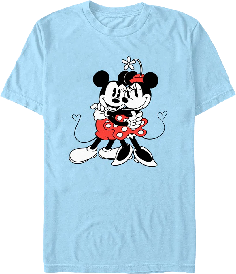 Mickey And Minnie Hugging Disney T-Shirt