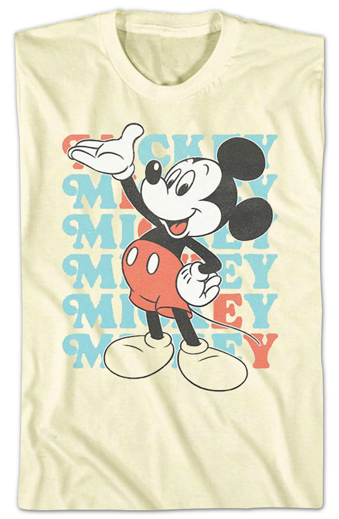 Mickey Mouse Stacked Name Disney T-Shirt - Image 2