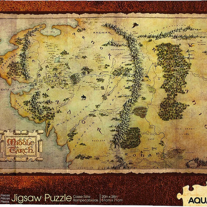 Middle Earth Map 1000 Piece Lord of the Rings Puzzle