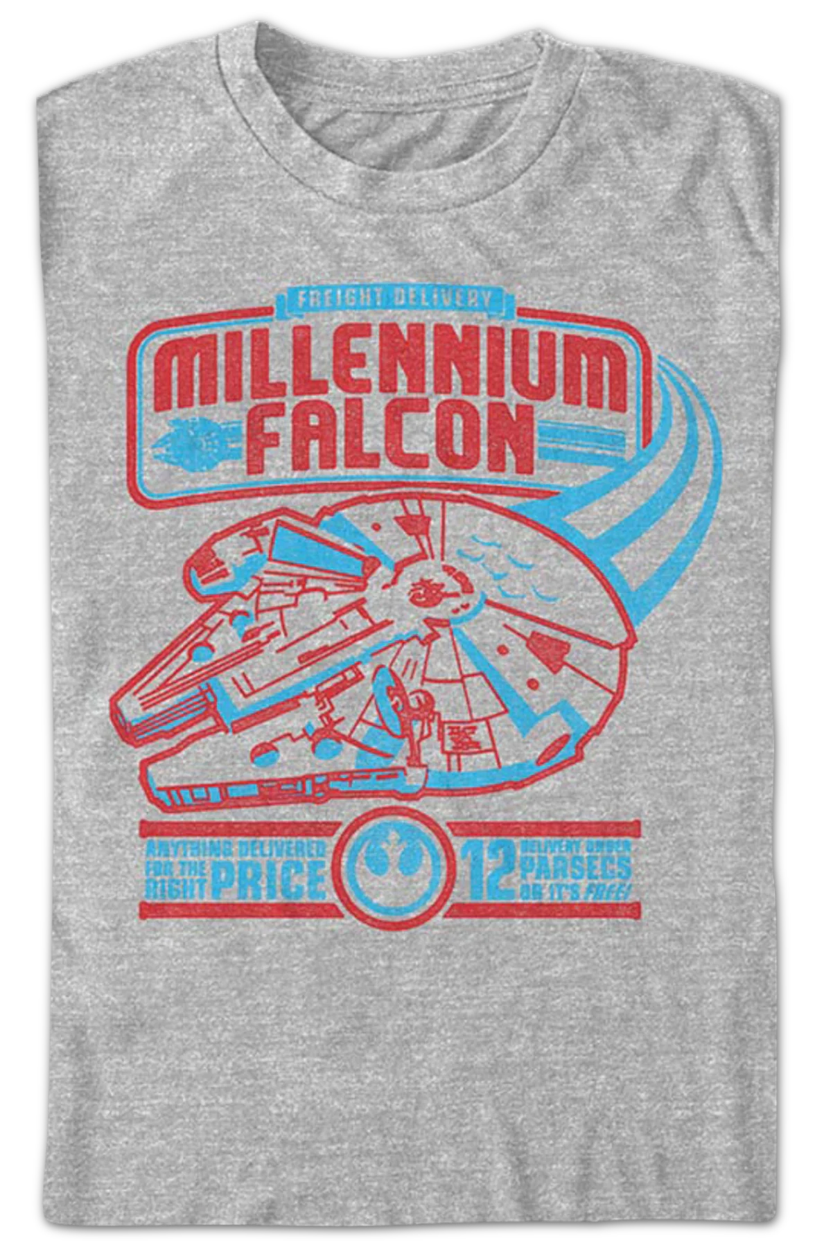 Millennium Falcon Freight Delivery Star Wars T-Shirt - Image 2