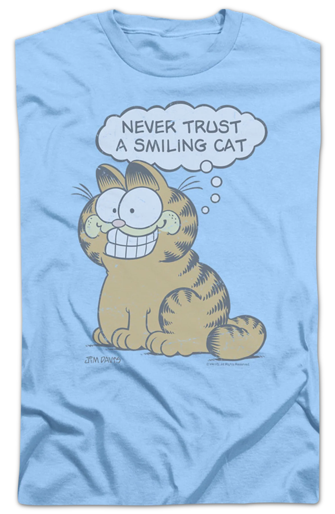 Never Trust A Smiling Cat Garfield Long Sleeve Shirt - Image 2