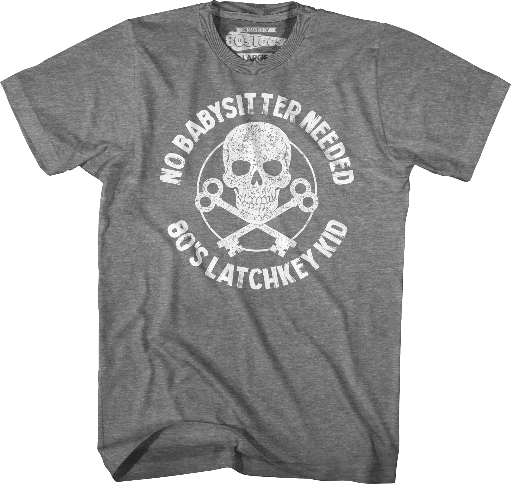No Babysitter Needed 80's Latchkey Kid T-Shirt - Image 5