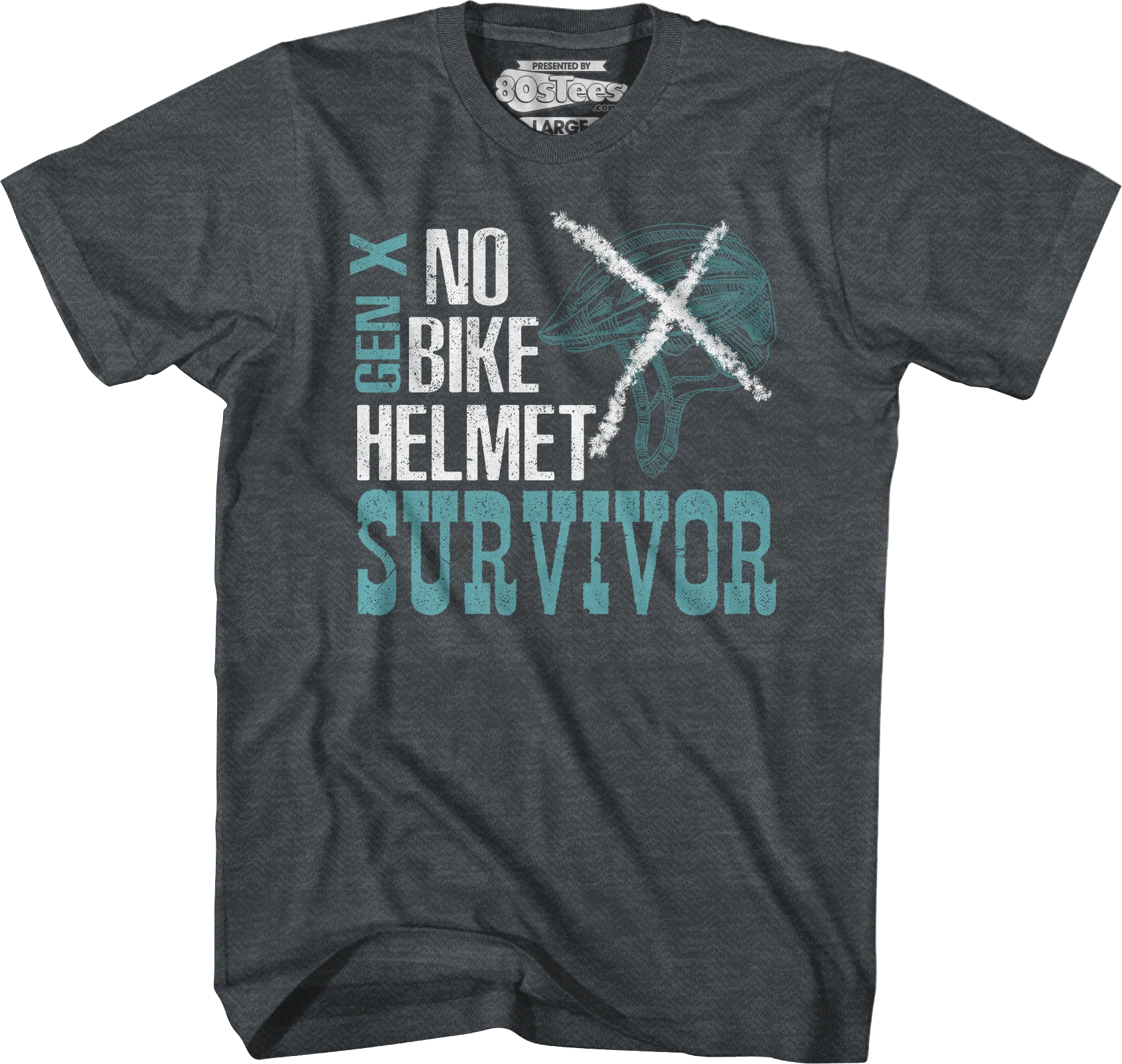 No Bike Helmet Survivor T-Shirt - Image 4