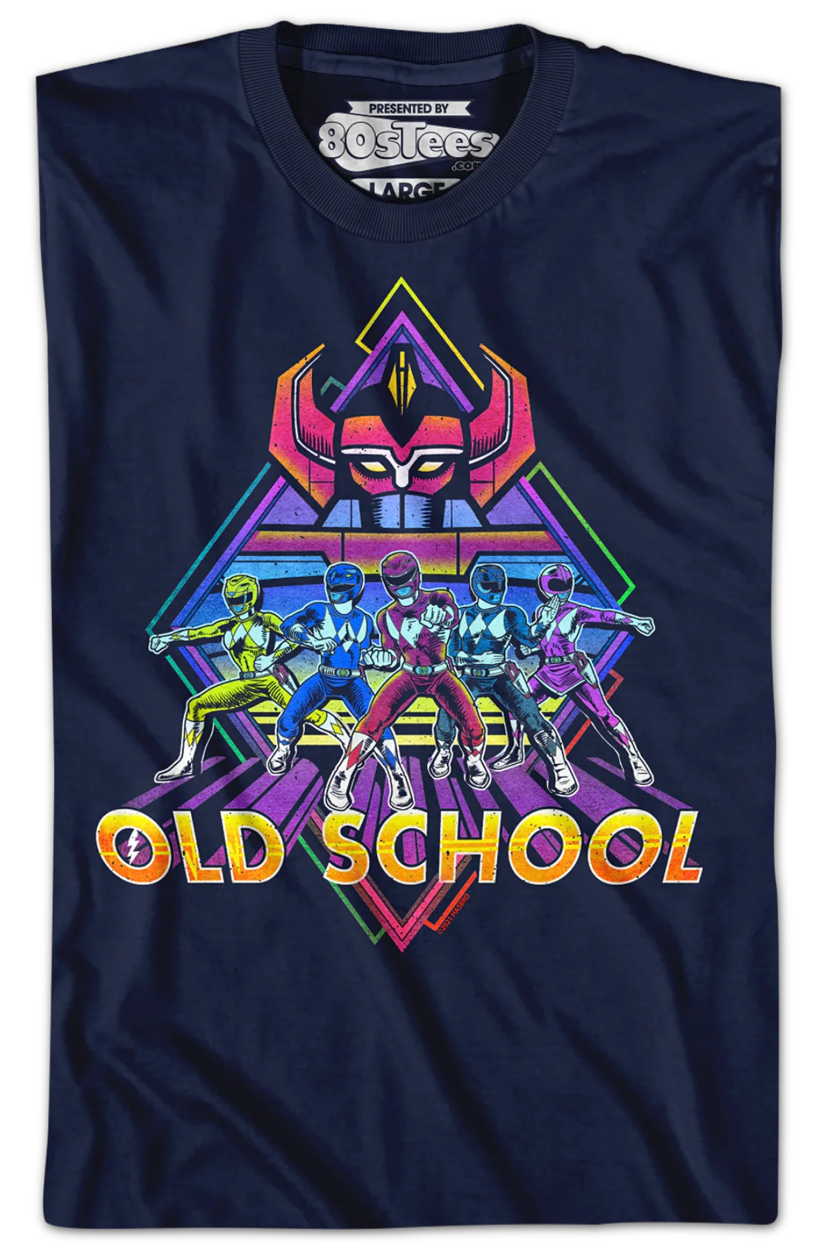 Old School Mighty Morphin Power Rangers T-Shirt - Image 2