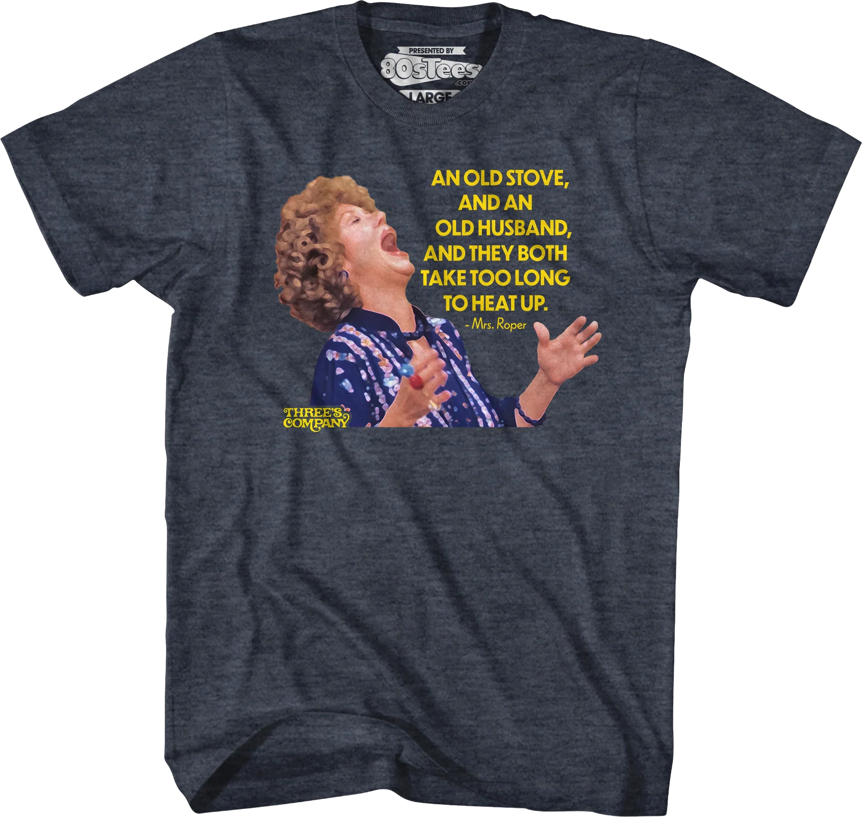Old Stove Old Husband Three's Company T-Shirt - Image 3