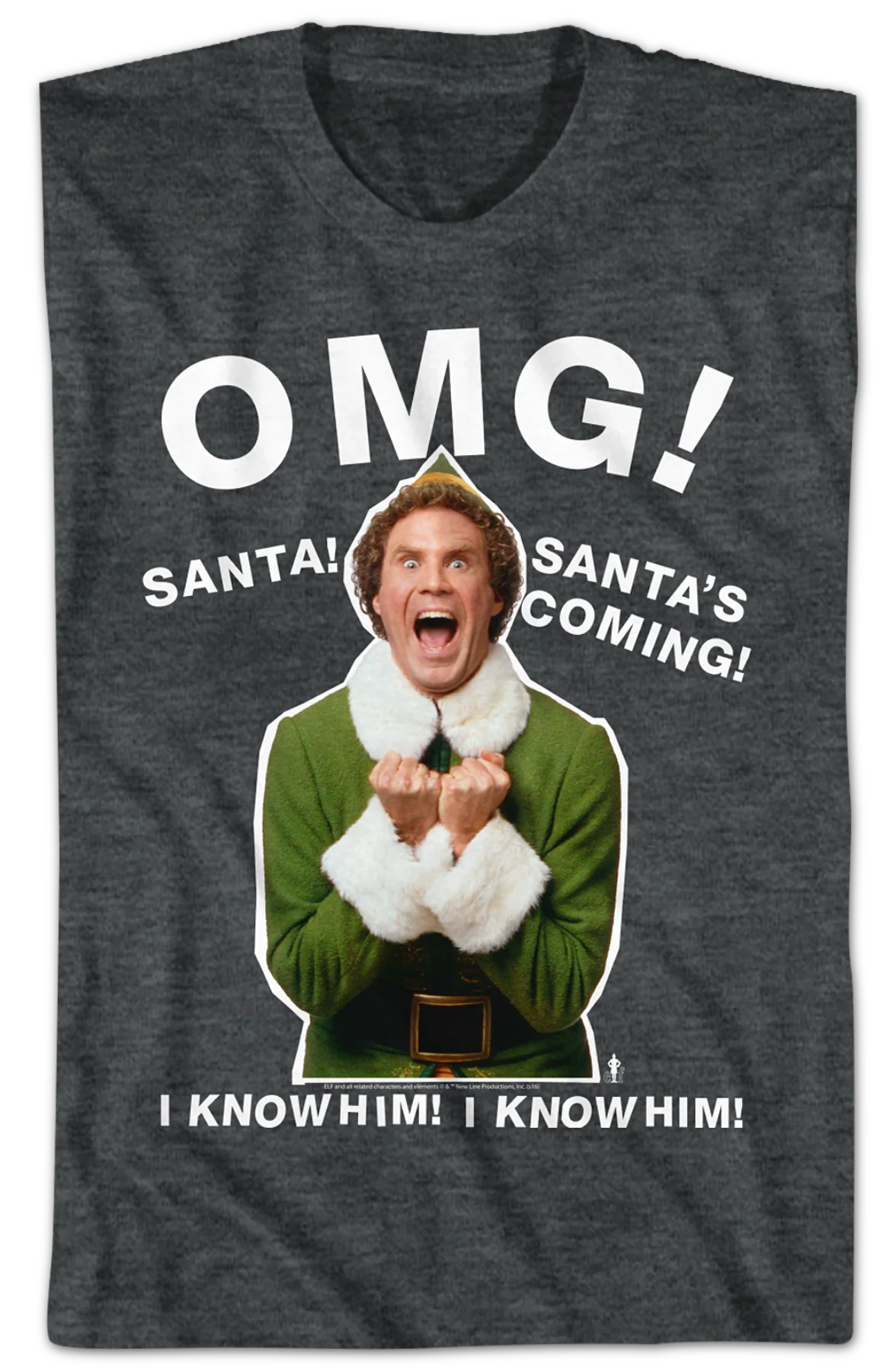OMG Santa's Coming Elf T-Shirt - Image 2