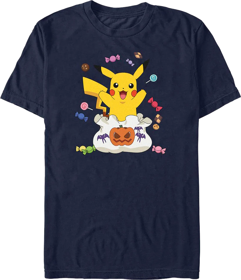 Pikachu Halloween Candy Pokemon T-Shirt