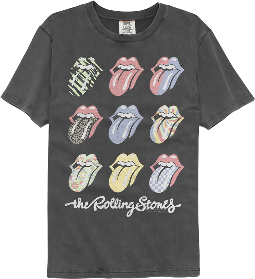 Pop Art Tongues Rolling Stones Comfort Colors Brand T-Shirt