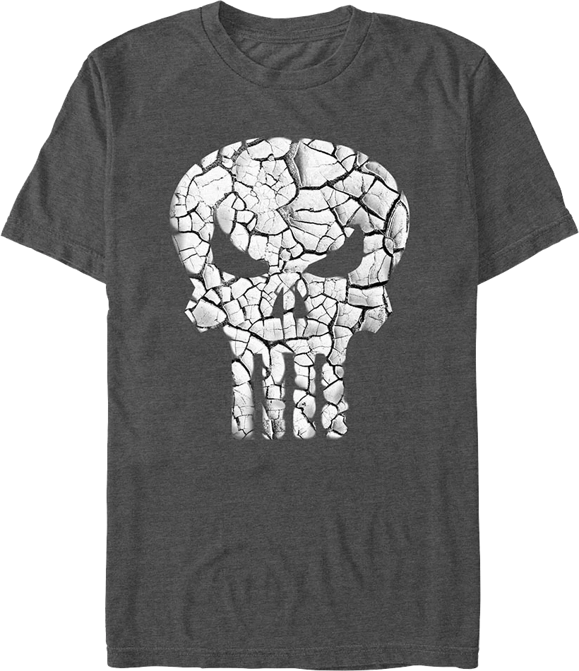 Punisher Shattered Skull Logo Marvel Comics T-Shirt