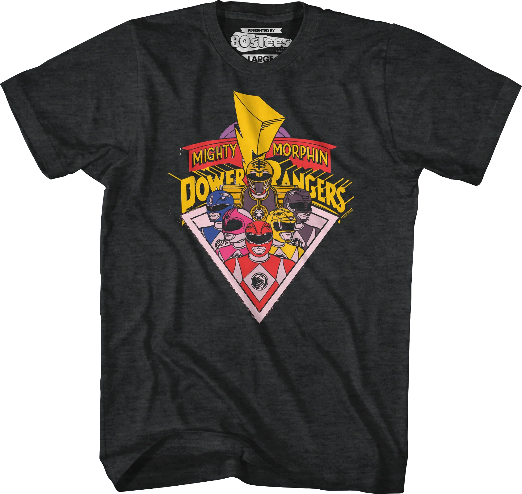 Rangers And Logo Mighty Morphin Power Rangers T-Shirt