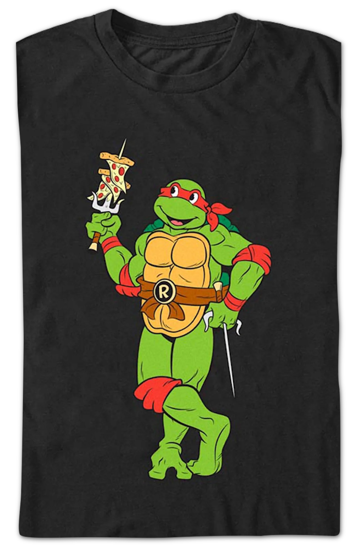 Raphael Pizza Slices Teenage Mutant Ninja Turtles T-Shirt - Image 2