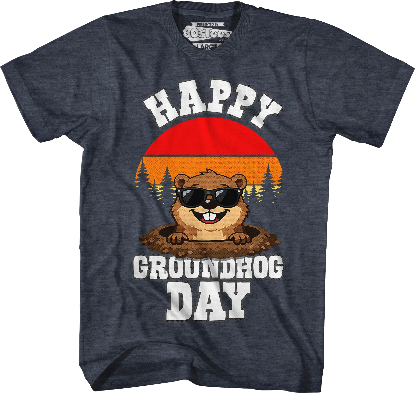 Retro Happy Groundhog Day T-Shirt - Image 5