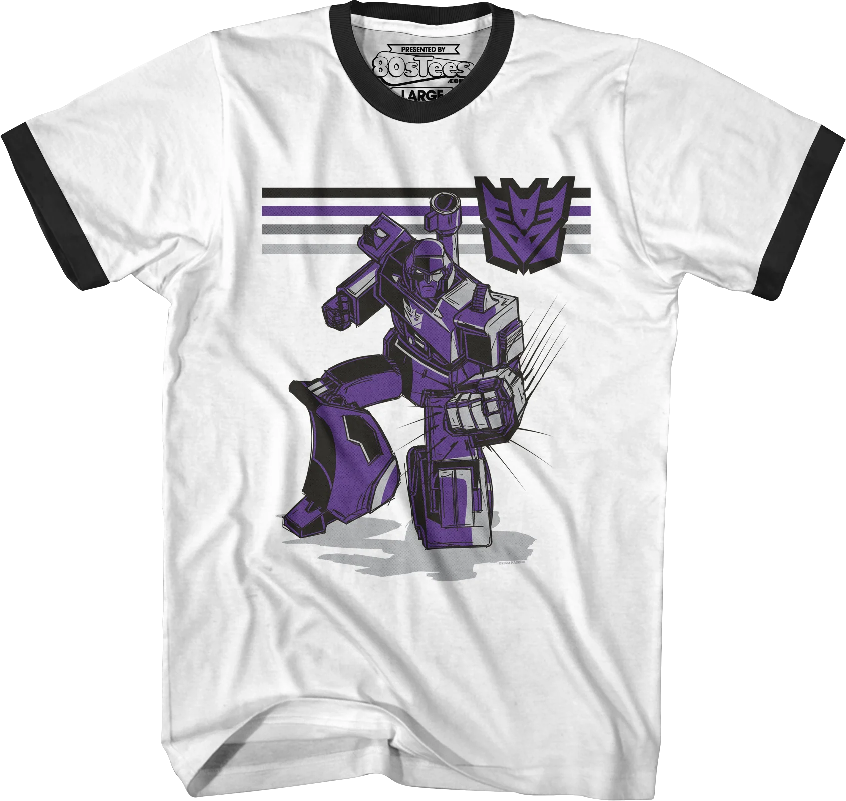 Retro Megatron Transformers Ringer Shirt