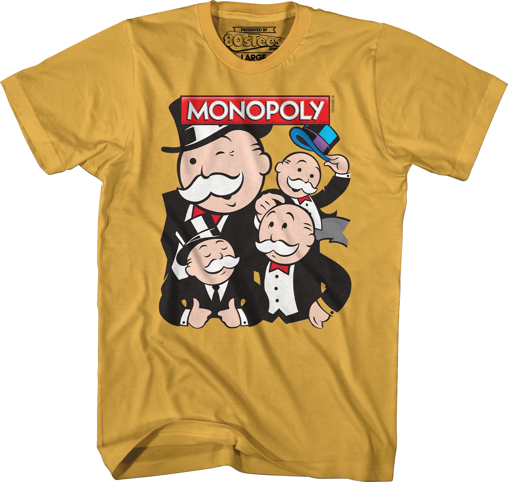 Rich Uncle Pennybags Collage Monopoly T-Shirt - Image 5