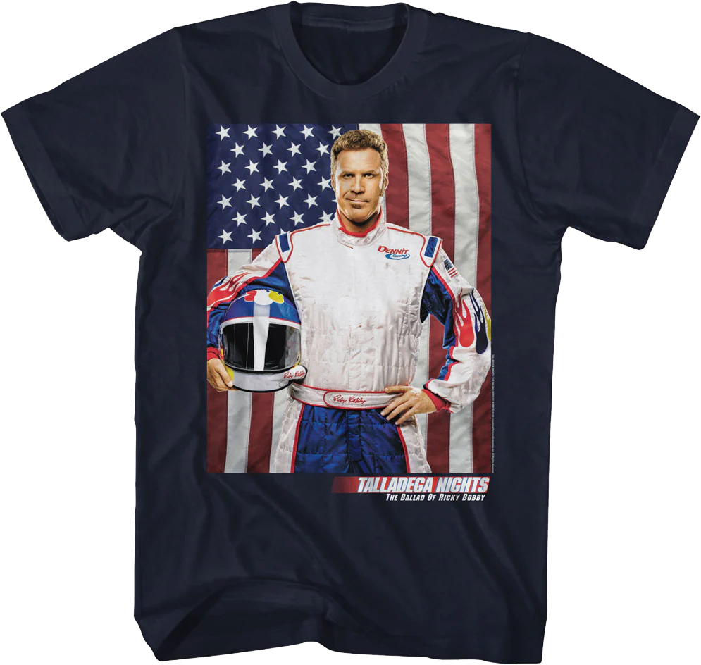 Ricky Bobby American Flag Talladega Nights T-Shirt