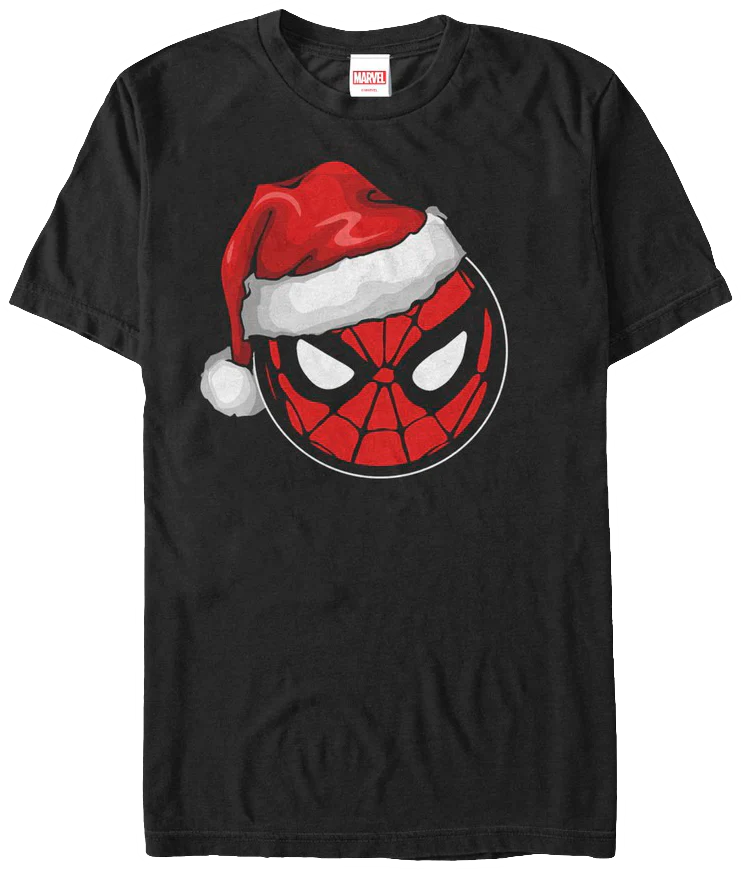 Santa Hat Spider-Man T-Shirt