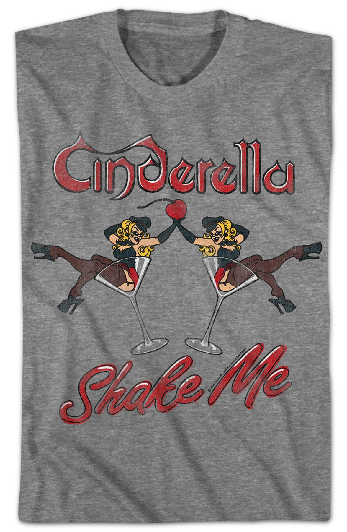 Shake Me Martini Glasses Cinderella T-Shirt - Image 2