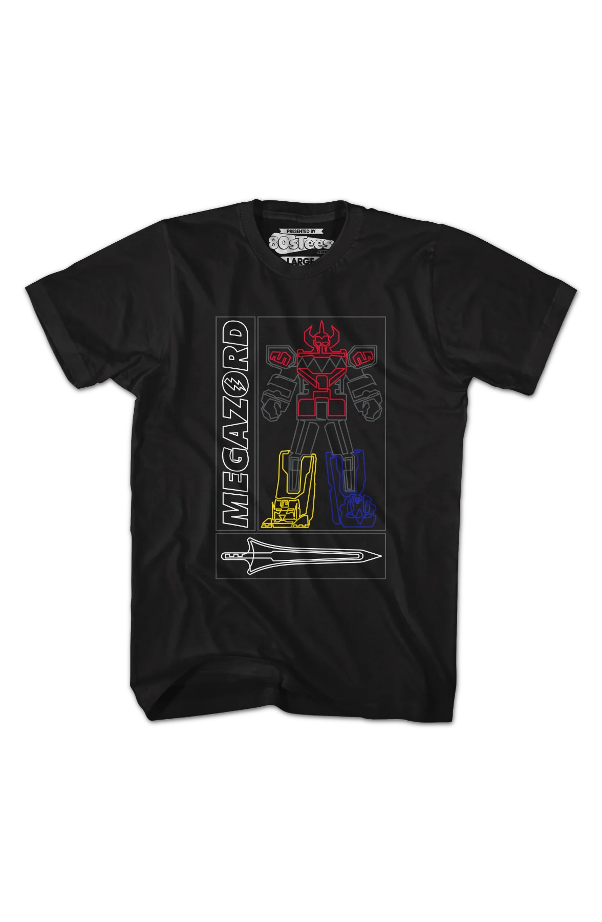 Simple Megazord Mighty Morphin Power Rangers T-Shirt - Image 2
