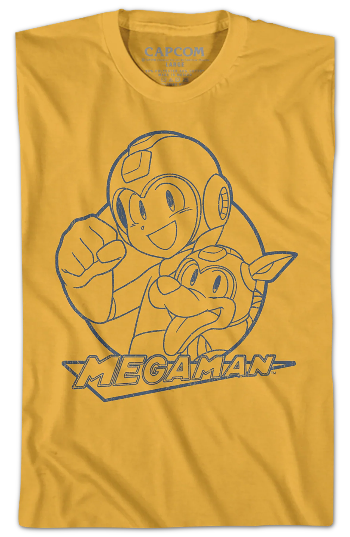 Sketch of Rush and Mega Man T-Shirt - Image 2