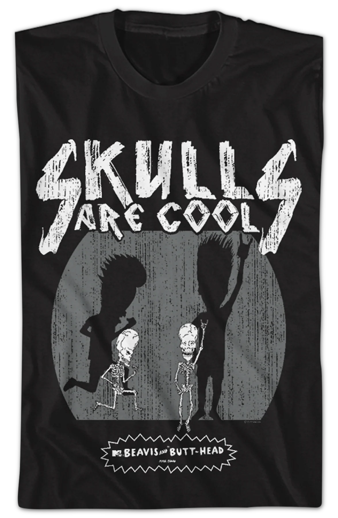 Skulls Are Cool Beavis And Butt-Head T-Shirt - Image 2