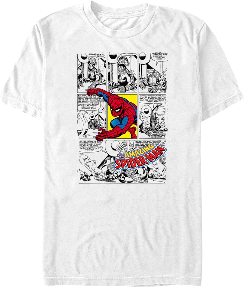 Spider-Man Comic Book Panels Marvel Comics T-Shirt