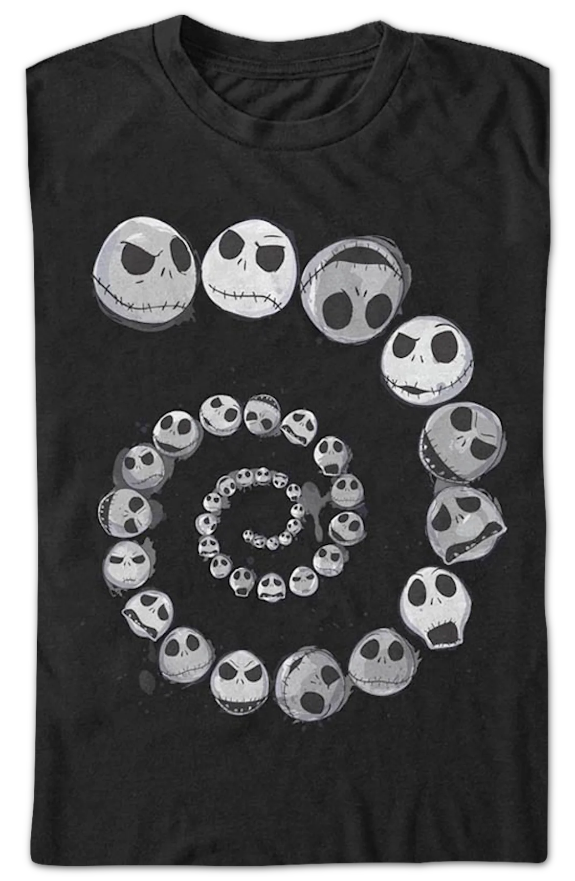Spiraling Skellington Nightmare Before Christmas T-Shirt - Image 2