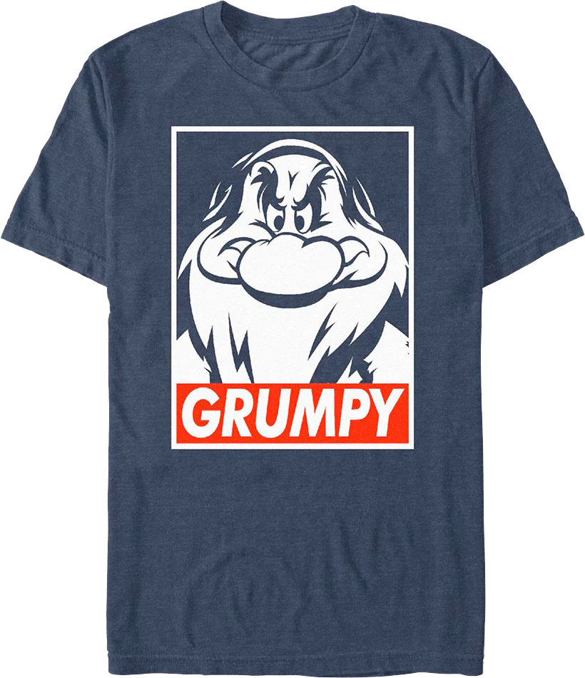 Street Art Grumpy Snow White And The Seven Dwarfs T-Shirt