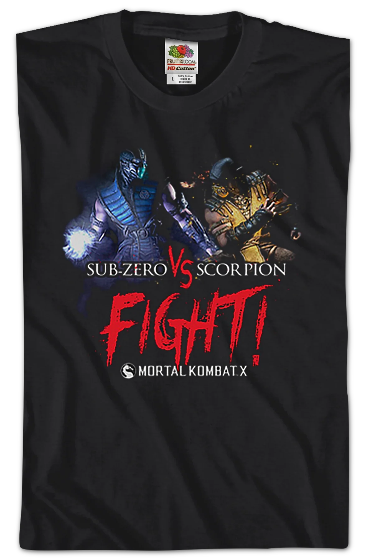 Sub-Zero vs Scorpion Mortal Kombat X T-Shirt - Image 2
