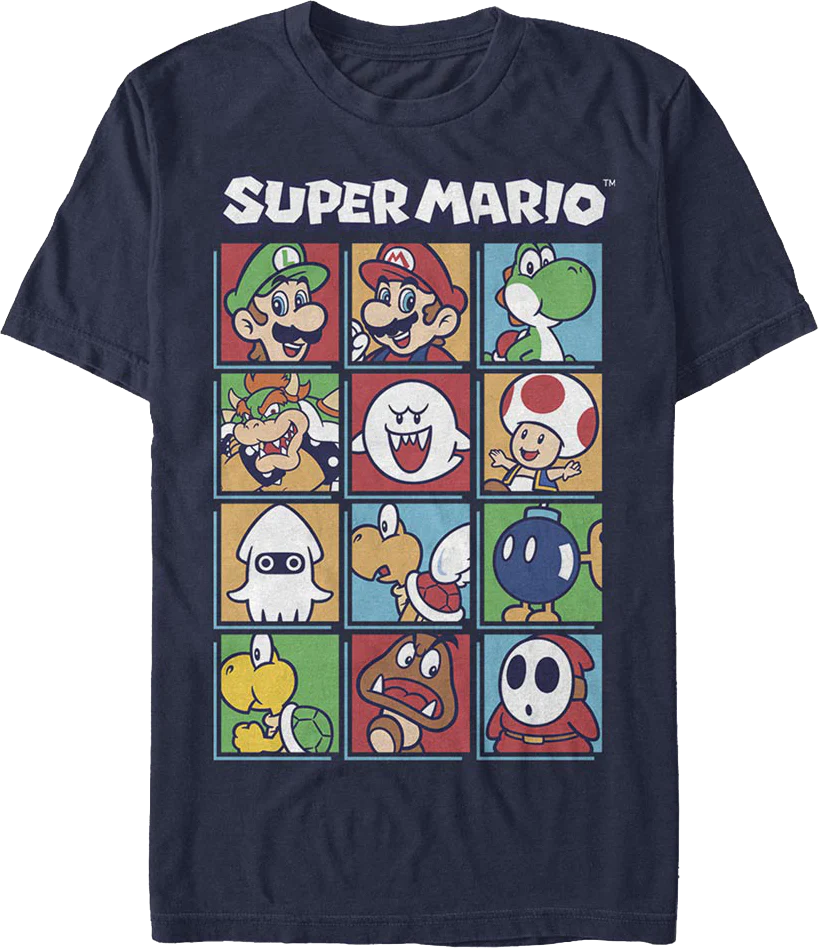 Super Mario Bros. Character Blocks Nintendo T-Shirt