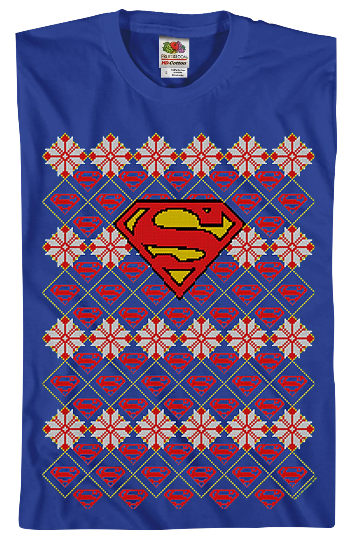 Superman Ugly Faux Knit DC Comics T-Shirt - Image 2