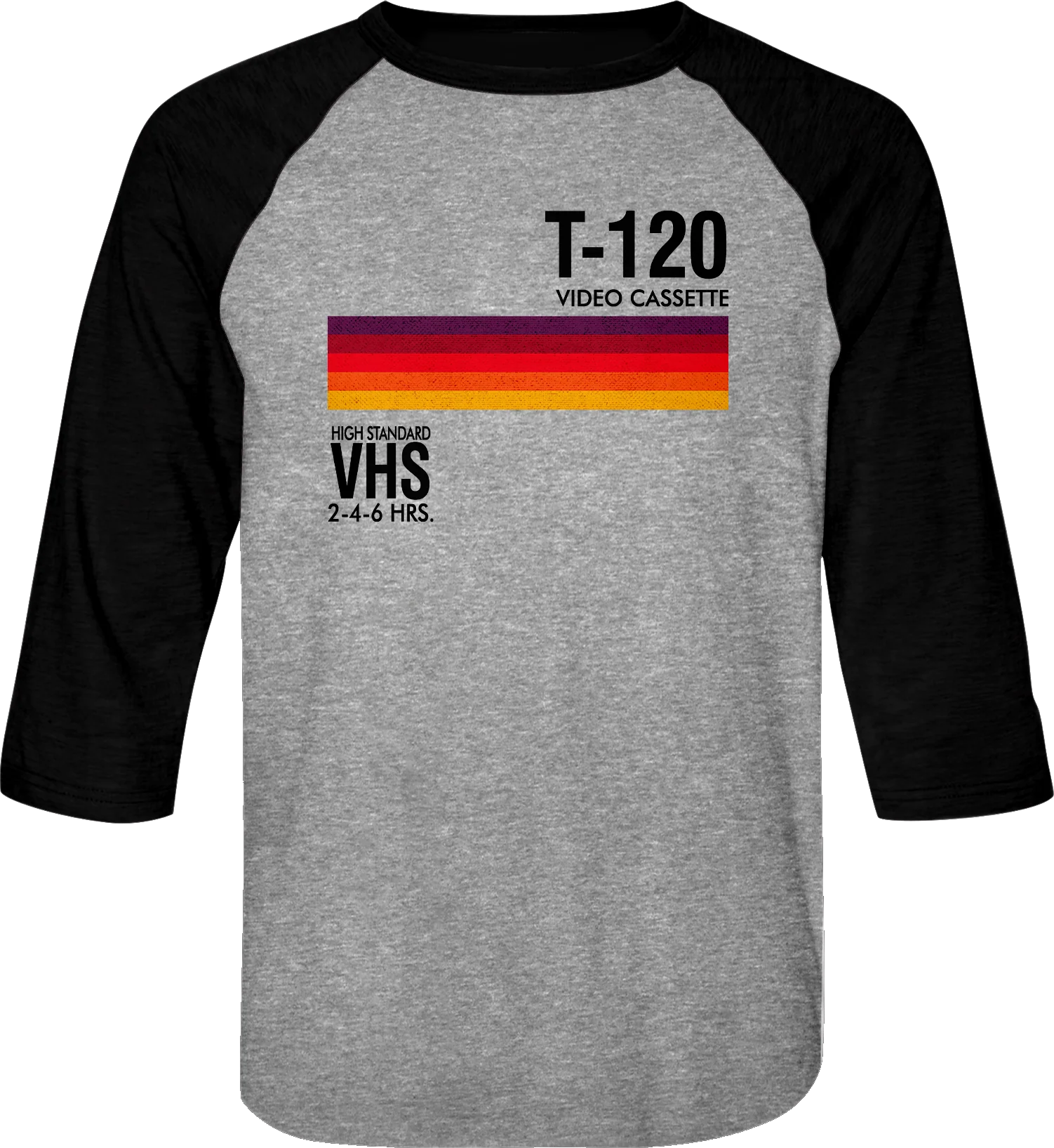 T-120 VHS Raglan Baseball Shirt - Image 3