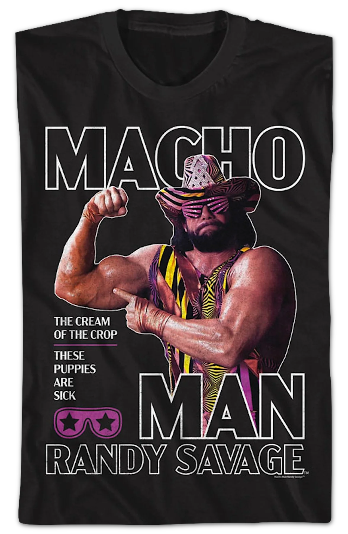 The Cream Of The Crop Flex Macho Man Randy Savage T-Shirt - Image 2