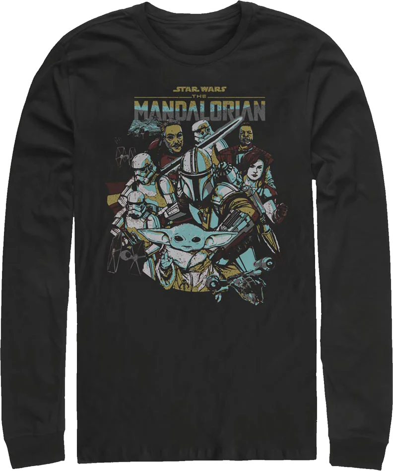 The Mandalorian Collage Star Wars Long Sleeve Shirt